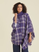Poncho em Malha Roxo
