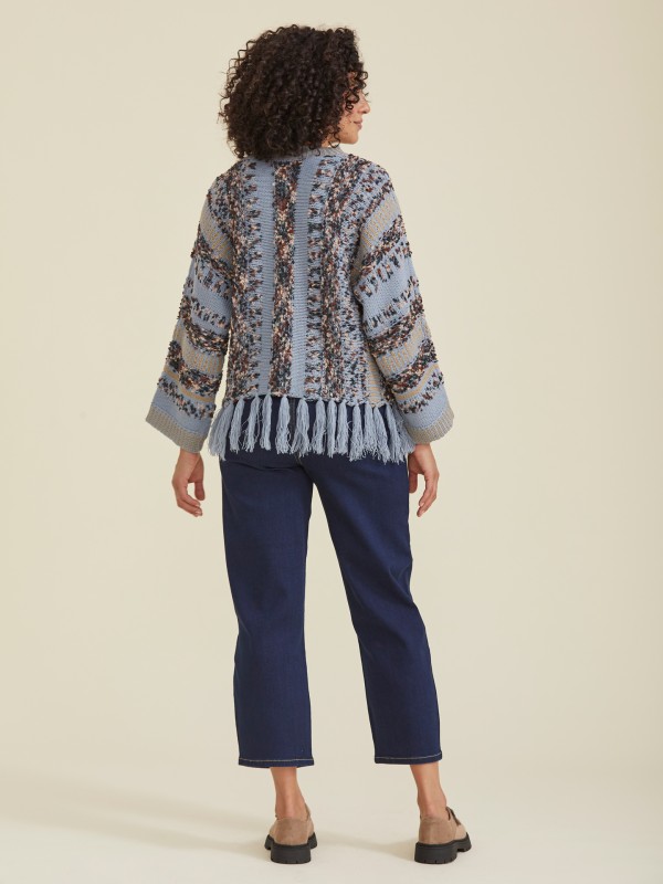 Casaco em Malha com Franjas Casaco em Malha com Franjas