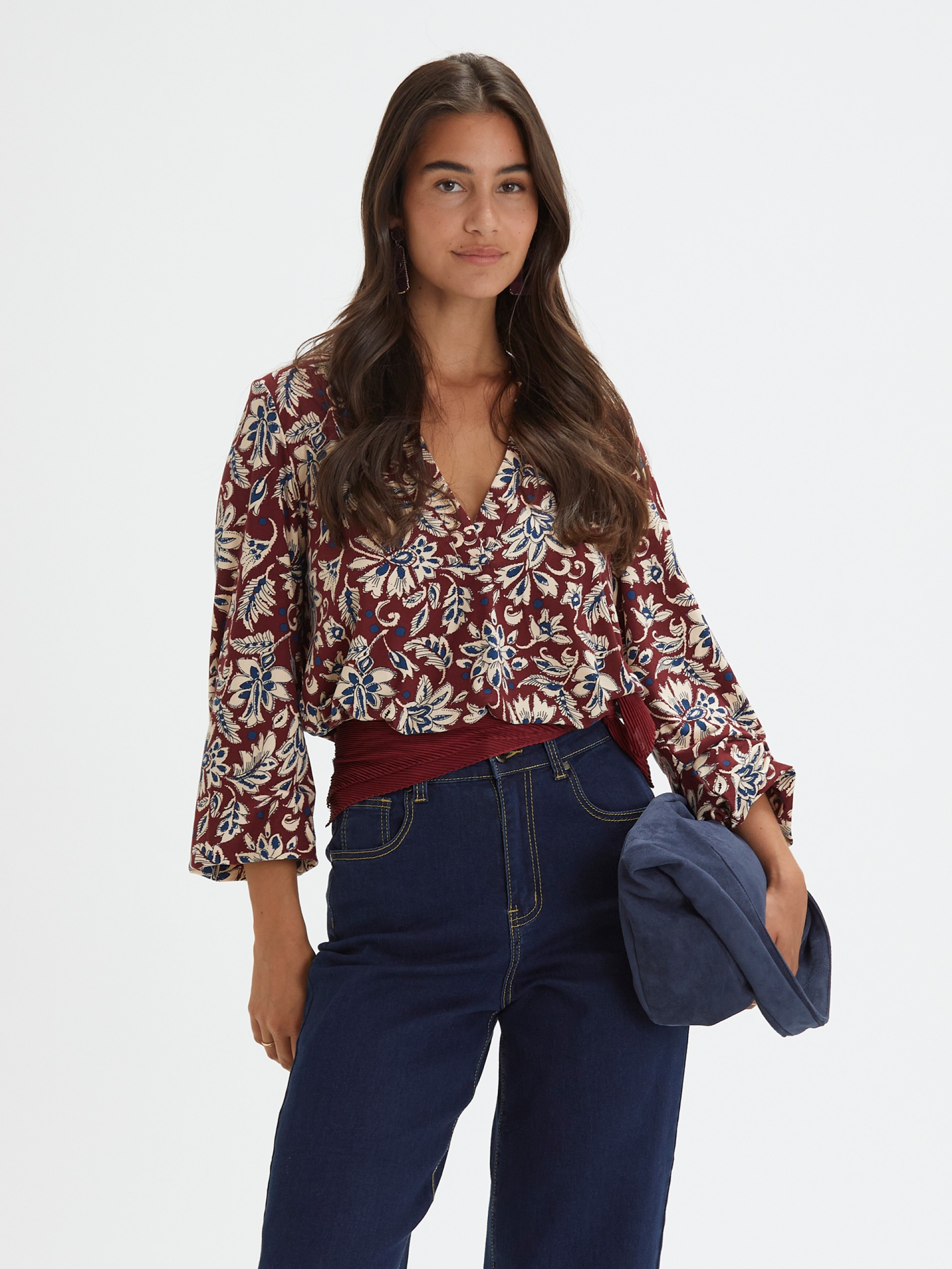 Blusa Estampado Bordo
