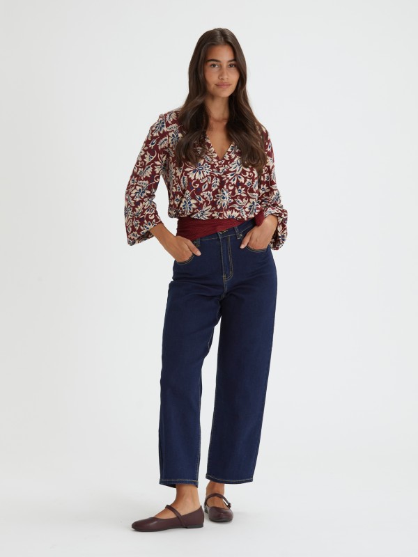 Blusa Estampado Bordo