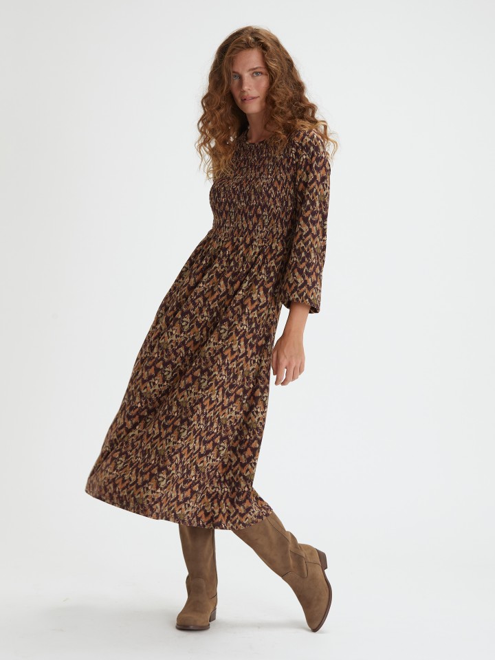 Vestido Midi com Peito Elastico