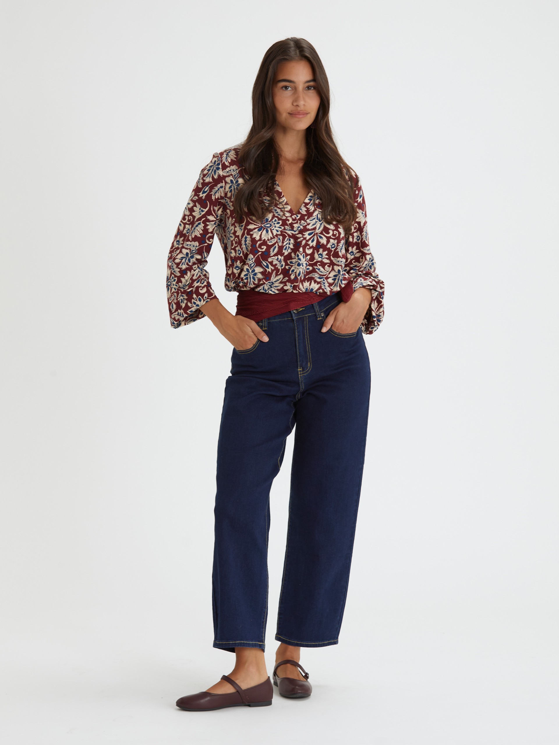 Blusa Estampado Bordo