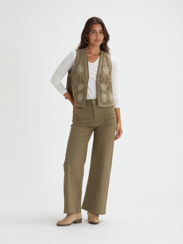 Colete Beige Bordado Colete Beige Bordado