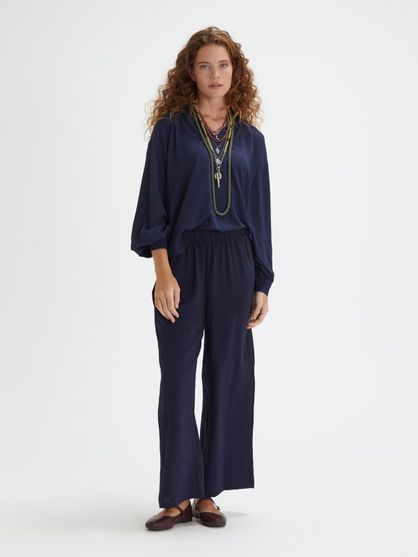 Calcas Solidas em Azul