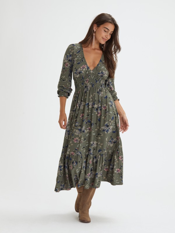 Vestido Comprido Floral Verde Vestido Comprido Floral Verde