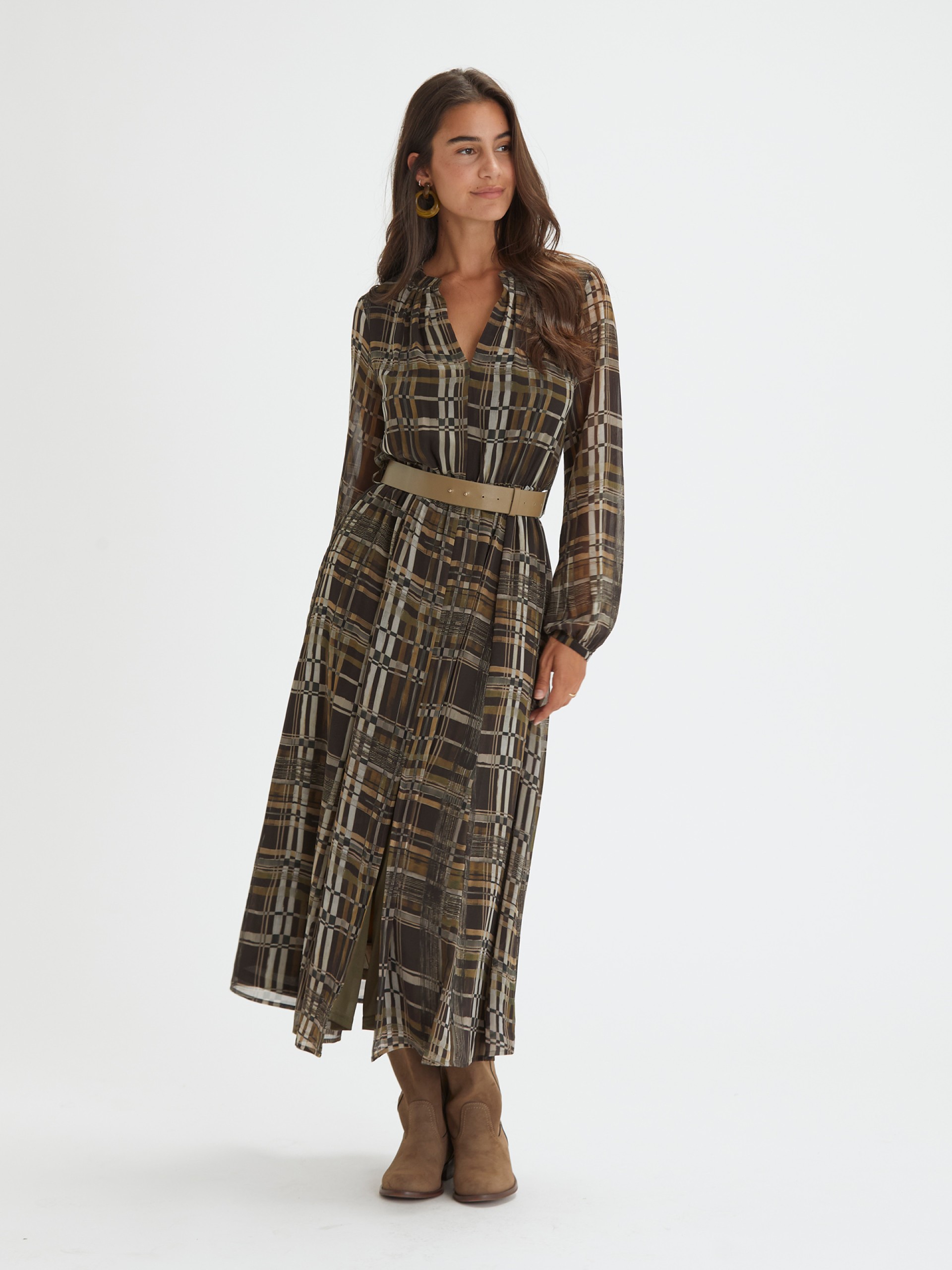 Vestido Comprido Quadrados