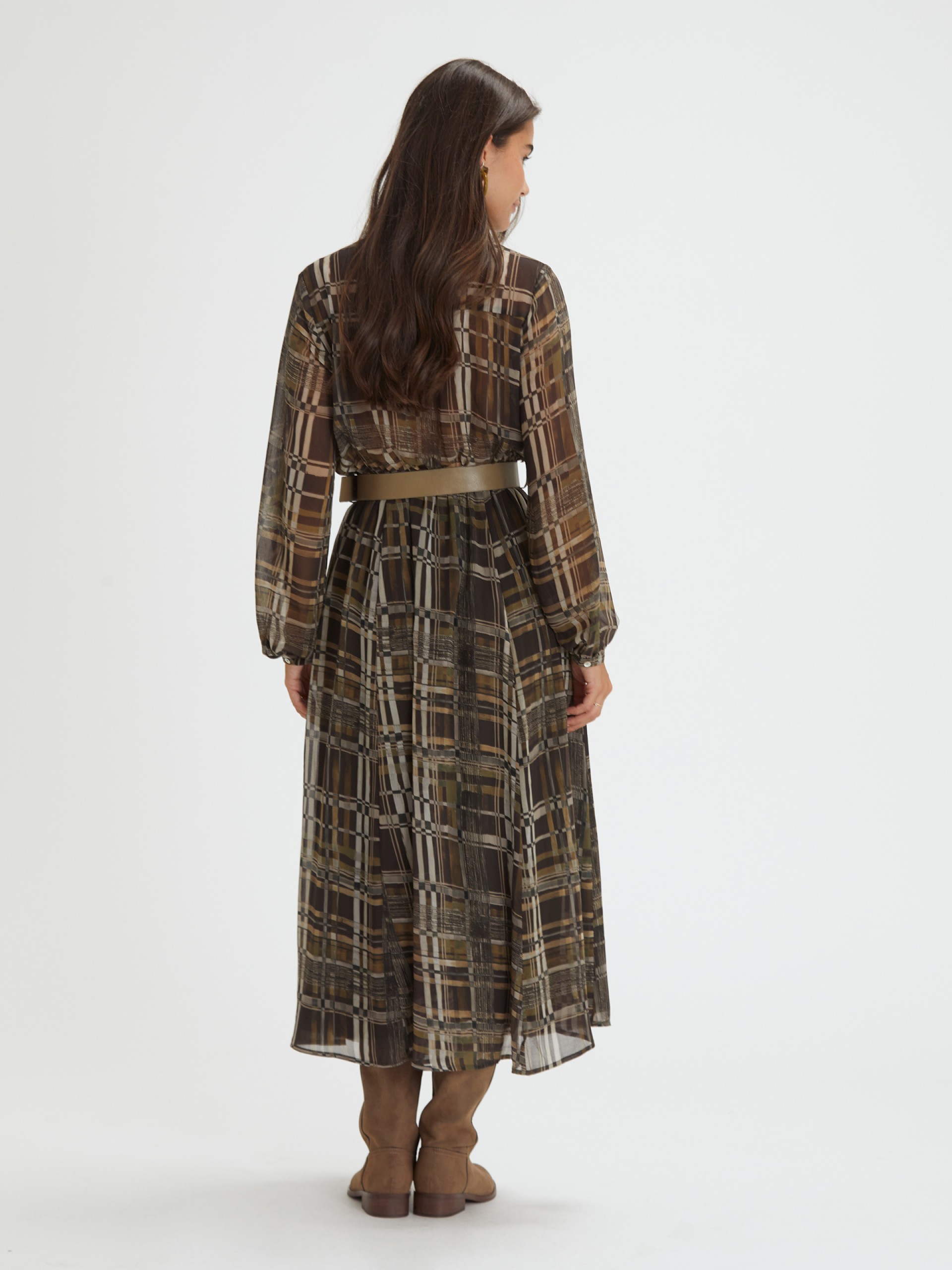 Vestido Comprido Quadrados