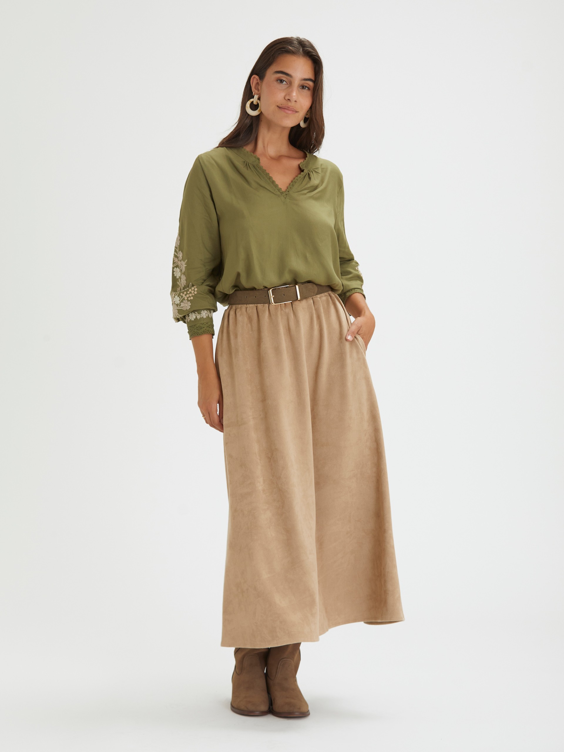 Blusa Verde com Bordados