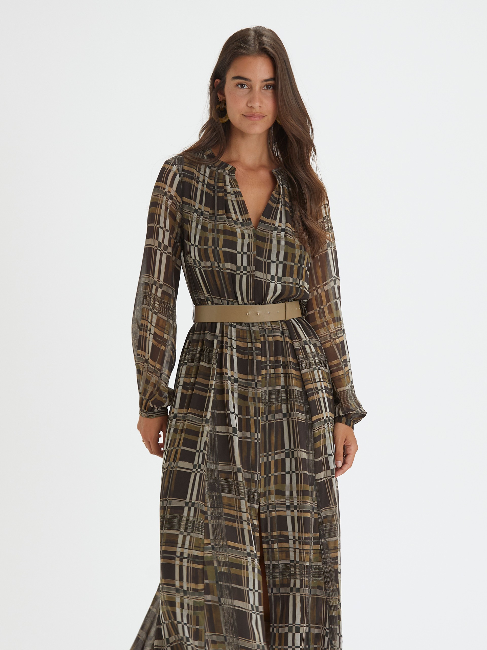 Vestido Comprido Quadrados