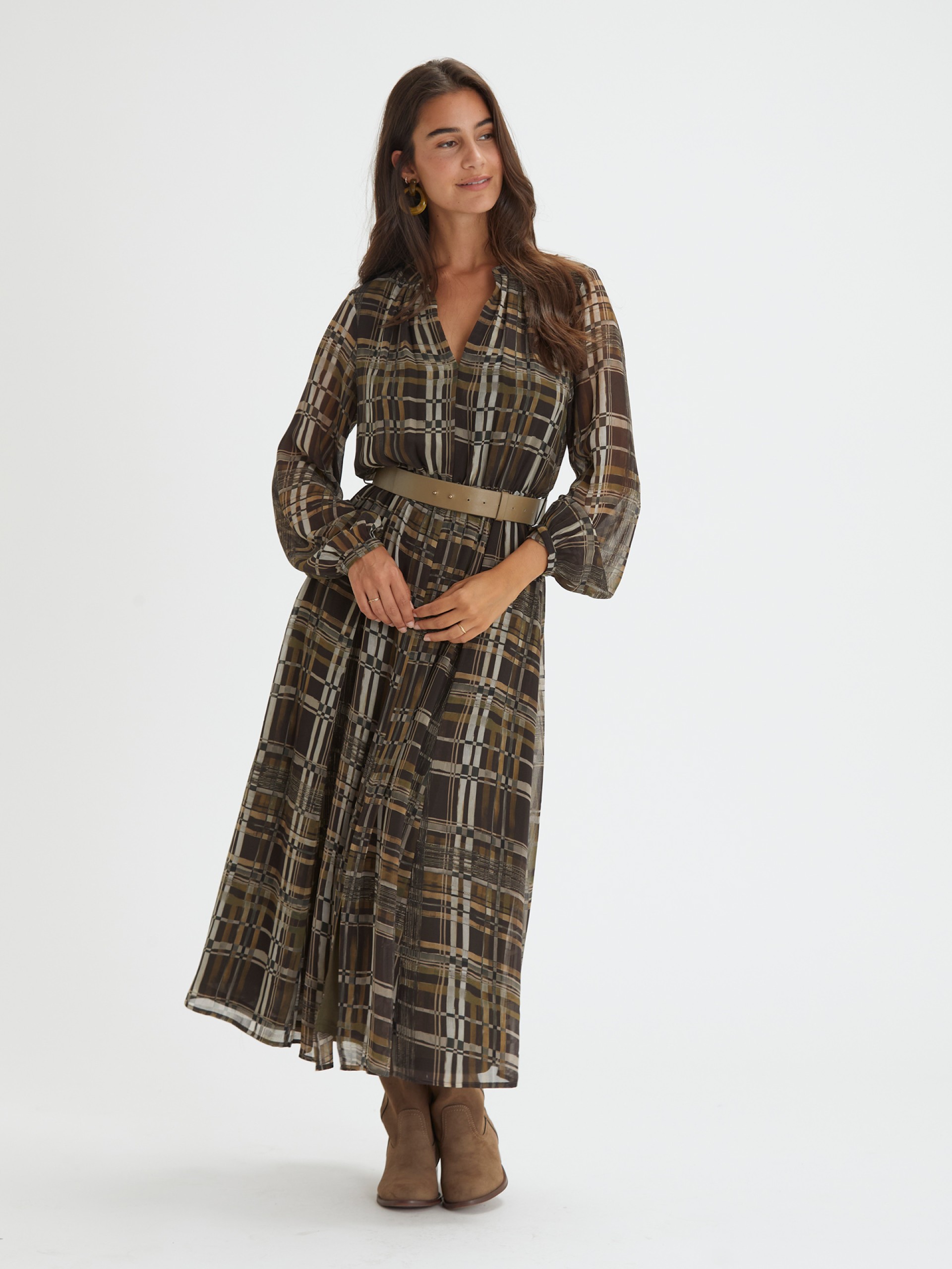 Vestido Comprido Quadrados