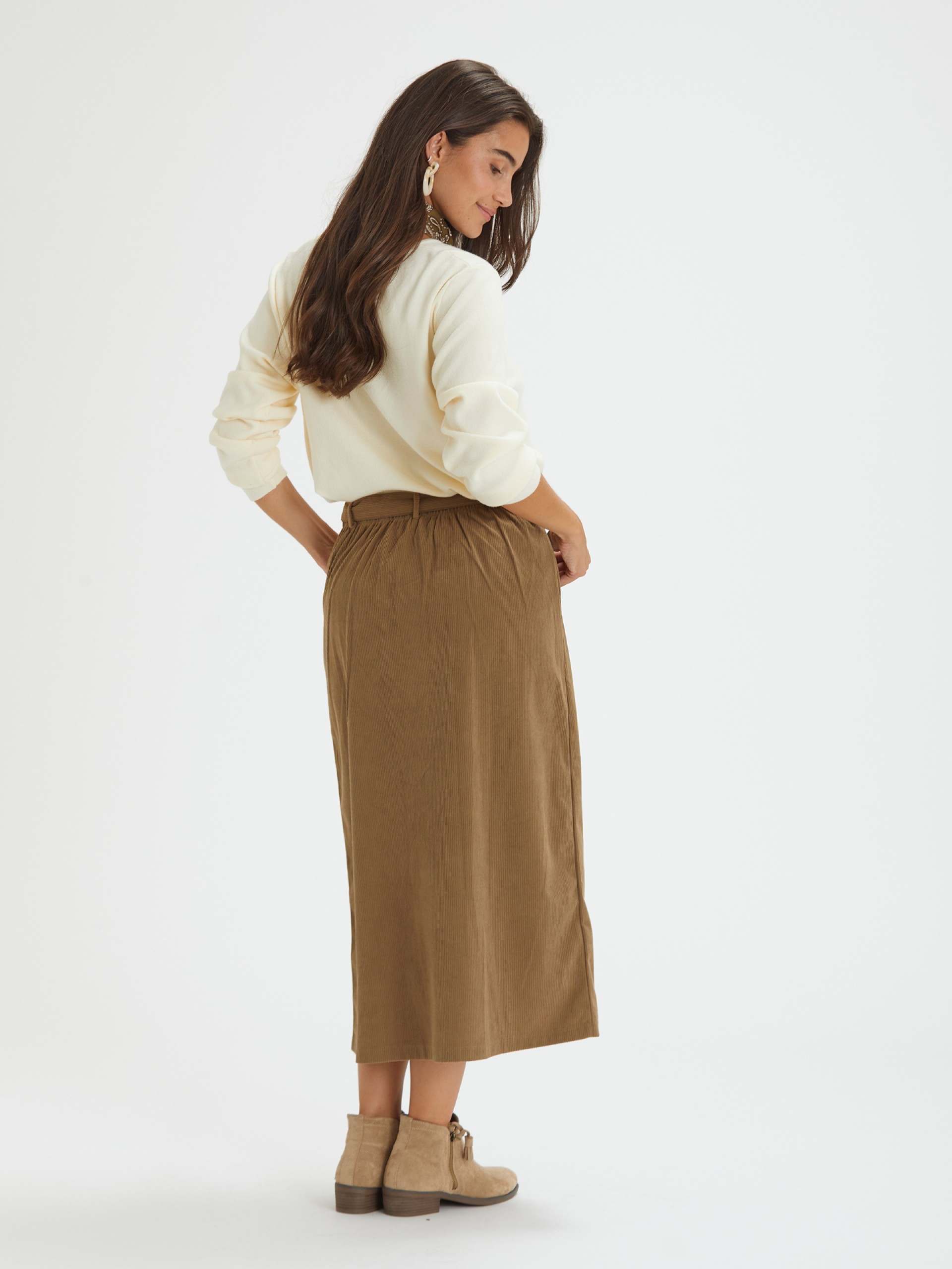 Saia Midi em Bombazine