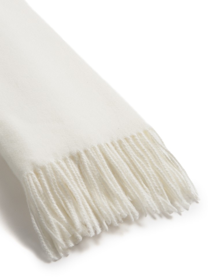 Cachecol Liso com Franjas