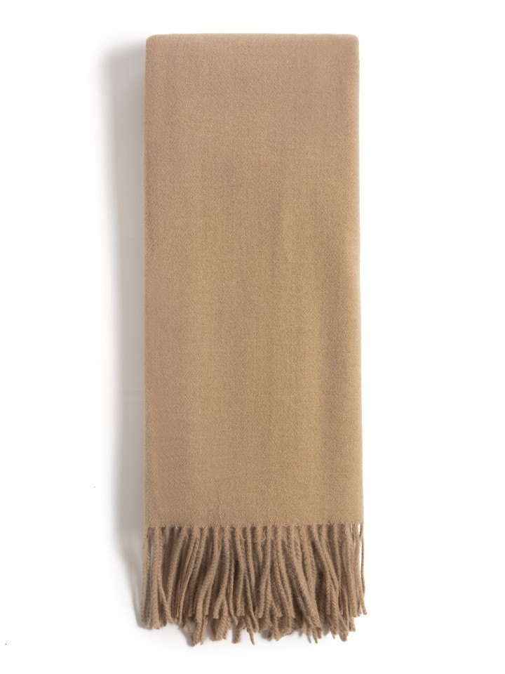 Cachecol Liso com Franjas