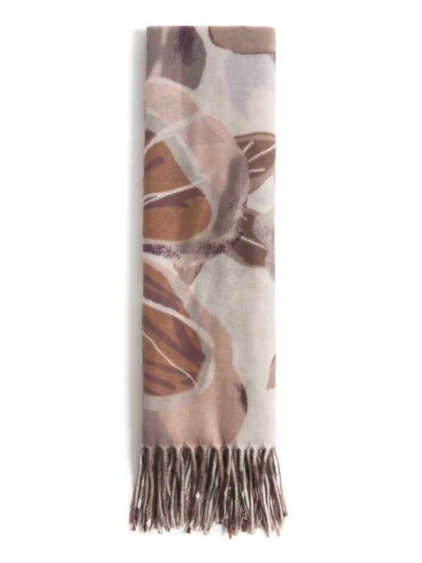 Cachecol Macio com Padrao Floral