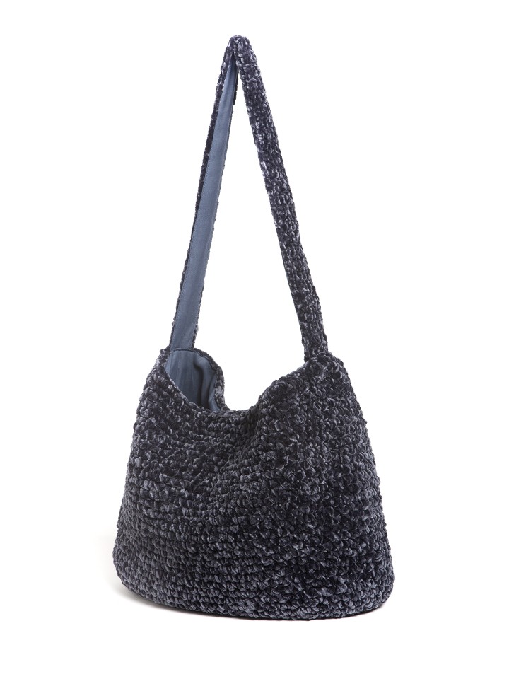 Mala de Ombro em Malha Chenille