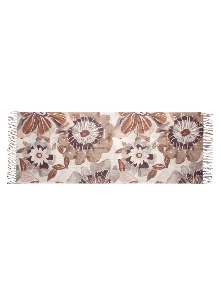 Cachecol Macio com Padrao Floral