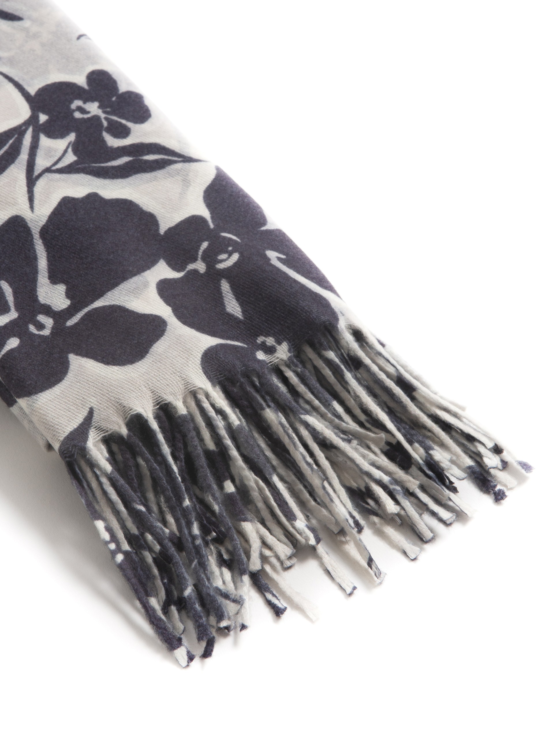 Cachecol Macio com Padrao Floral