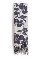 Cachecol Macio com Padrao Floral