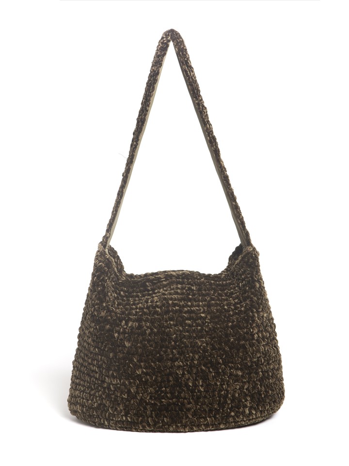 Mala de Ombro em Malha Chenille