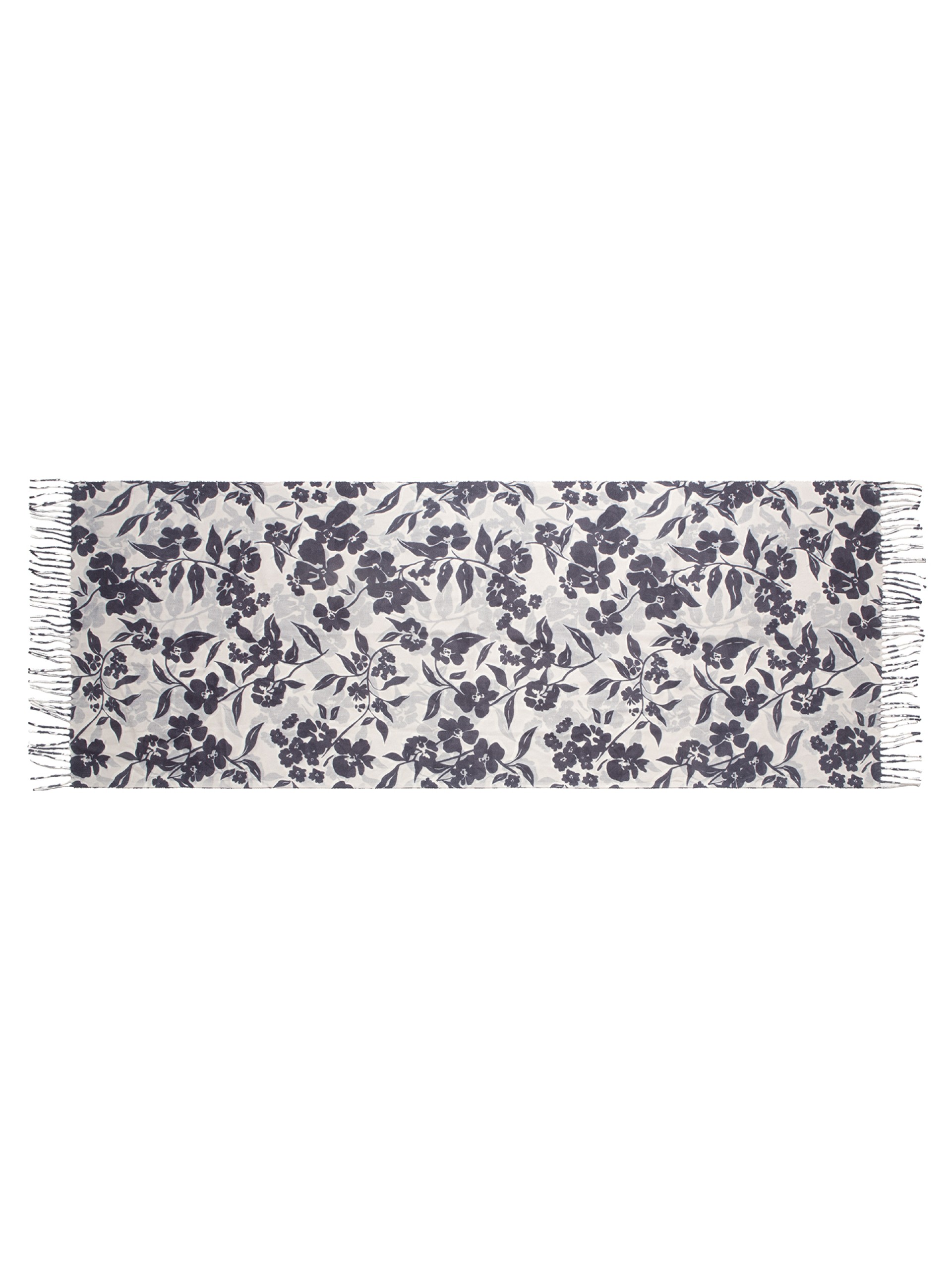 Cachecol Macio com Padrao Floral