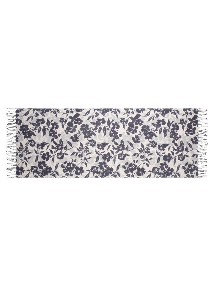 Cachecol Macio com Padrao Floral