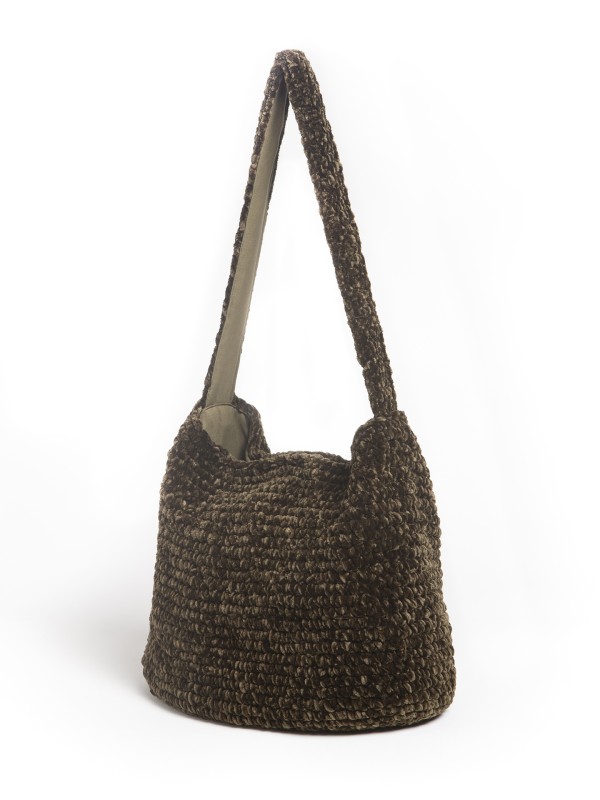 Mala de Ombro em Malha Chenille