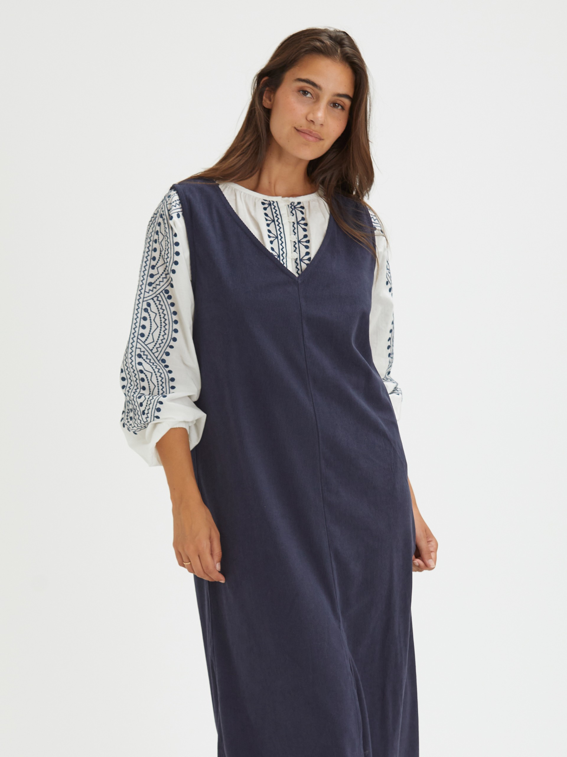 Vestido Midi em Bombazine