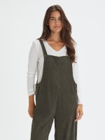 Jardineiras em Bombazine Caqui