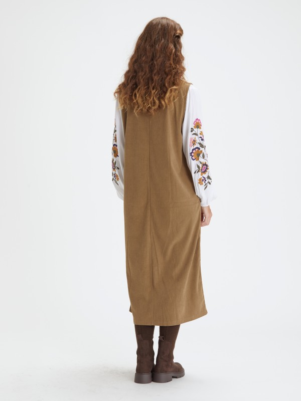 Vestido Midi em Bombazine