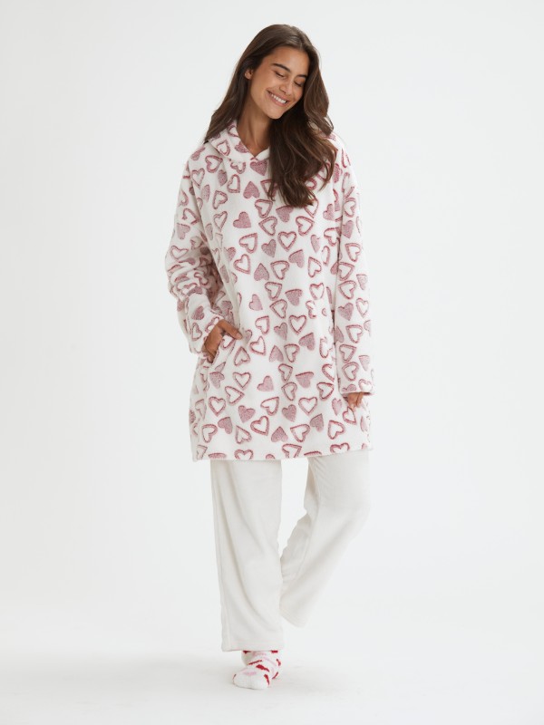 Camisola Sweatshirt com Coracoes