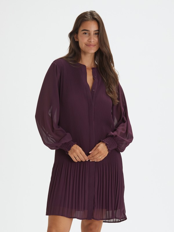 Vestido Curto Plissado