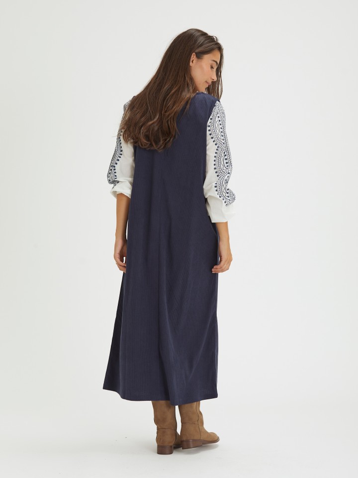 Vestido Midi em Bombazine