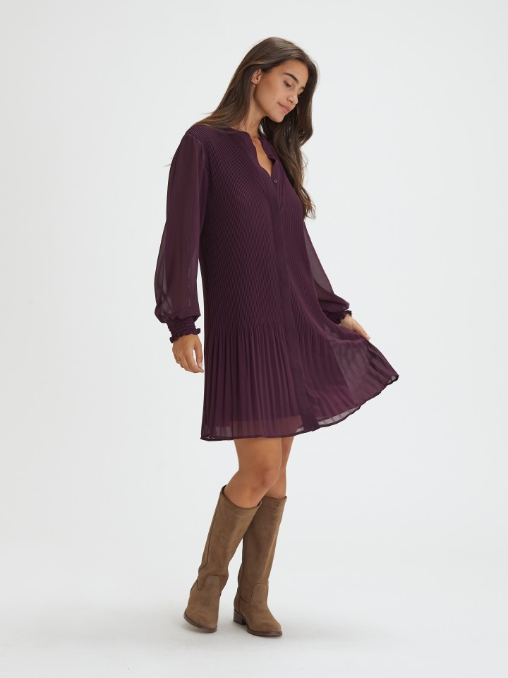 Vestido Curto Plissado