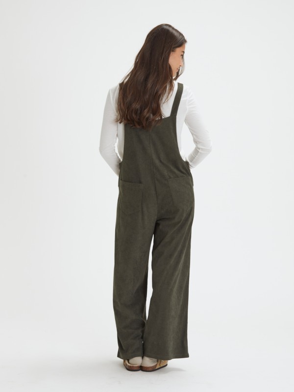 Jardineiras em Bombazine Caqui