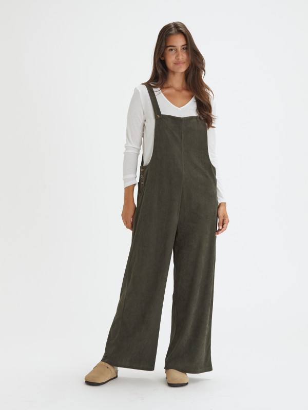 Jardineiras em Bombazine Caqui