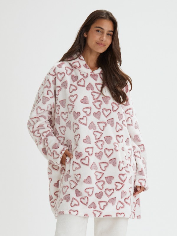 Camisola Sweatshirt com Coracoes