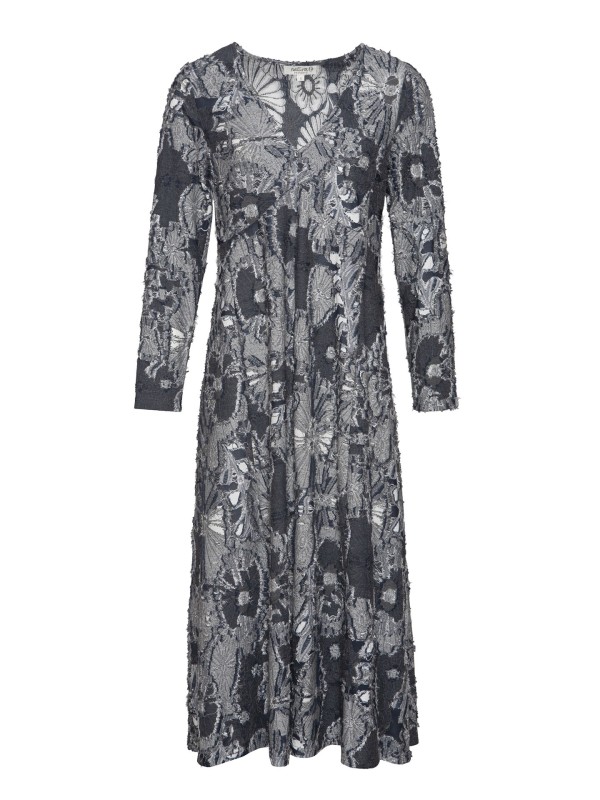 Vestido Comprida em Jacquard