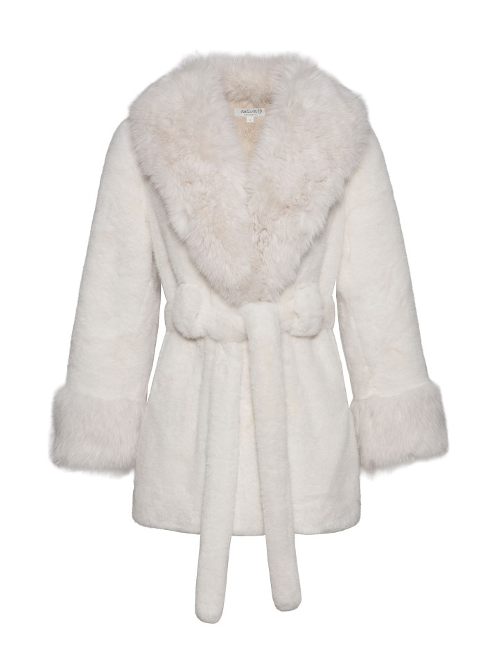Casaco de Pelo Branco