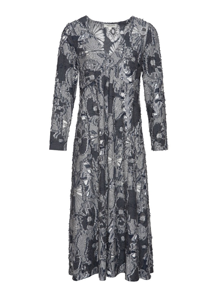 Vestido Comprida em Jacquard