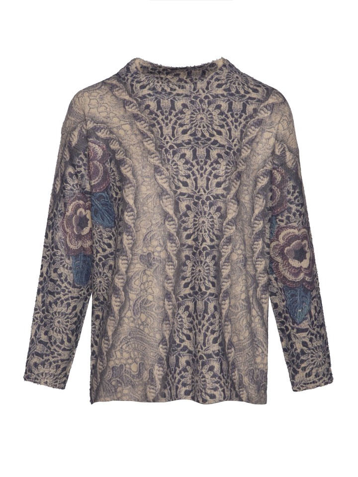 Camisola em Malha Estampada