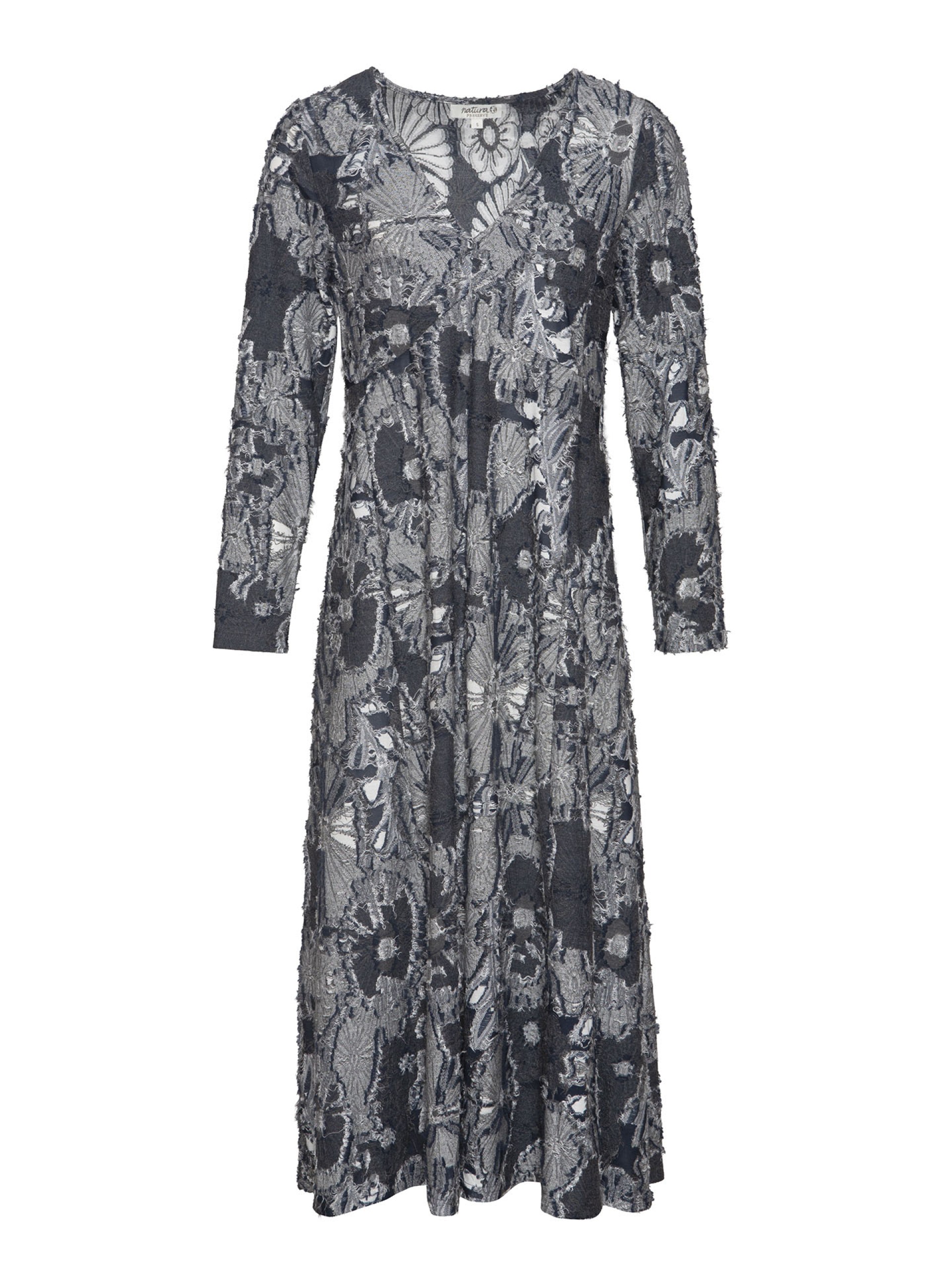 Vestido Comprida em Jacquard