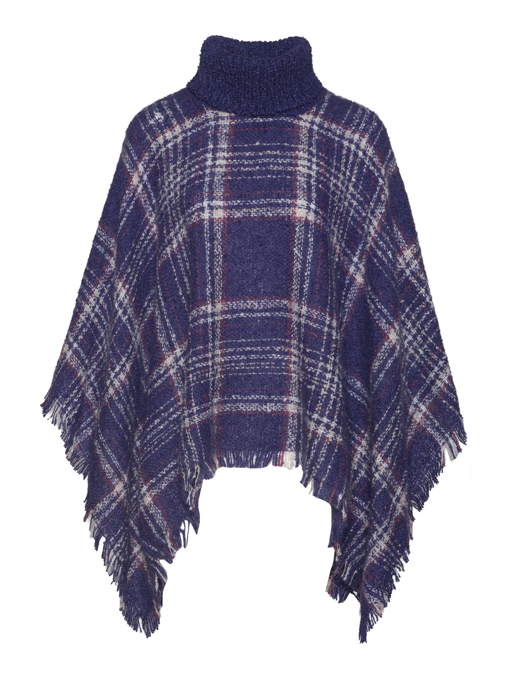 Poncho em Malha Roxo