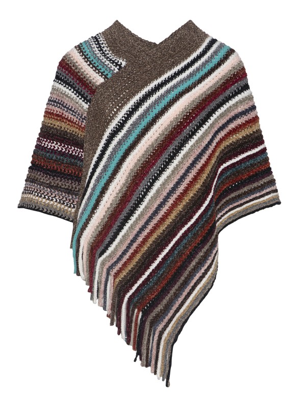 Poncho em Malha Chenil