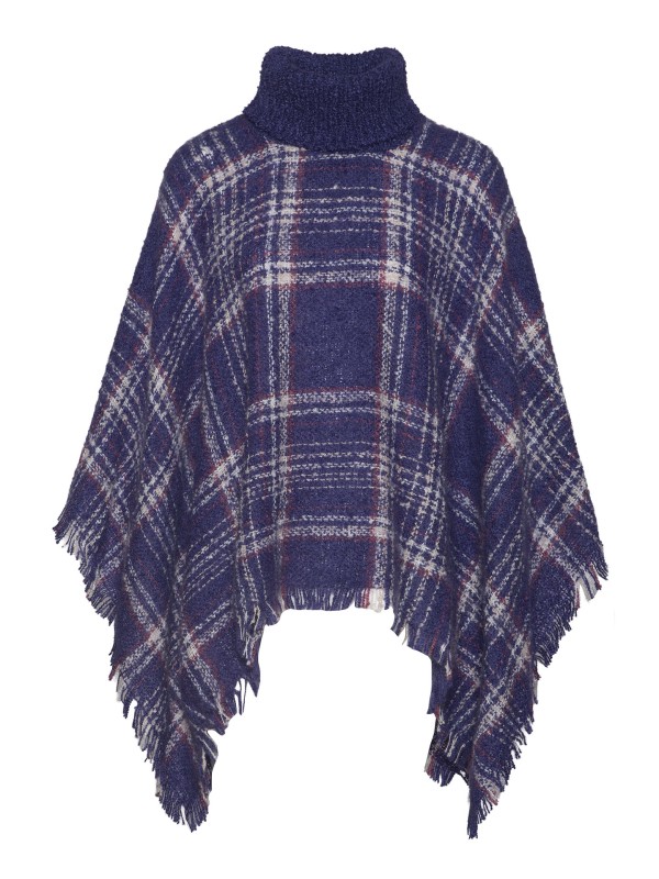 Poncho em Malha Roxo