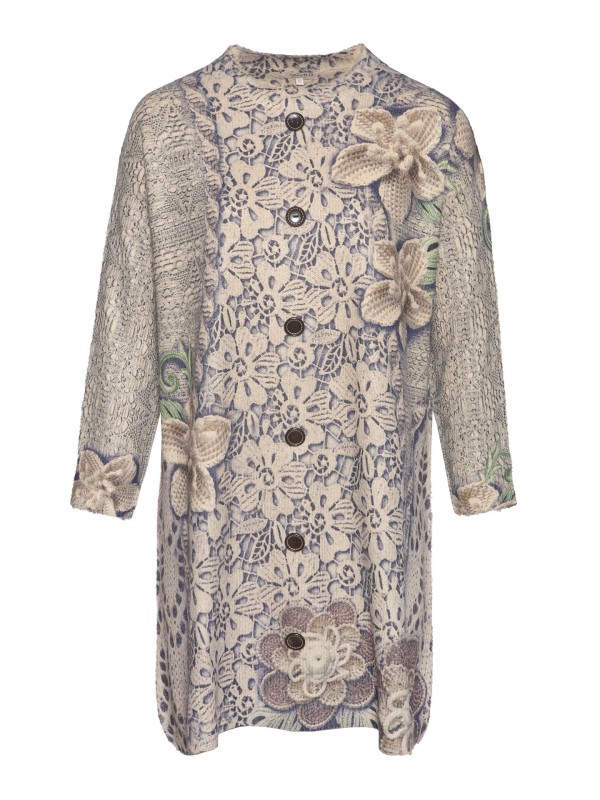 Vestido Curto em Malha Estampada