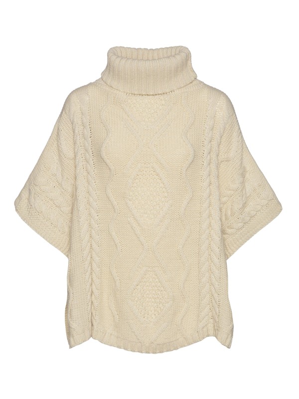 Poncho em Malha com Gola Poncho em Malha com Gola