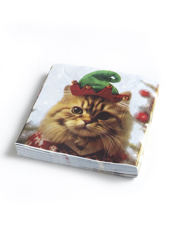 Guardanapos Gatos de Natal