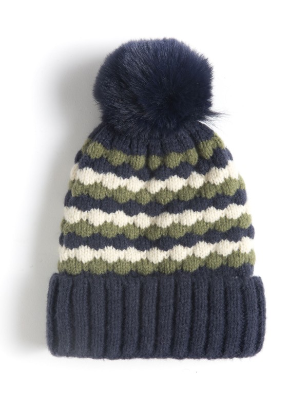 Gorro em Malha com Pompom