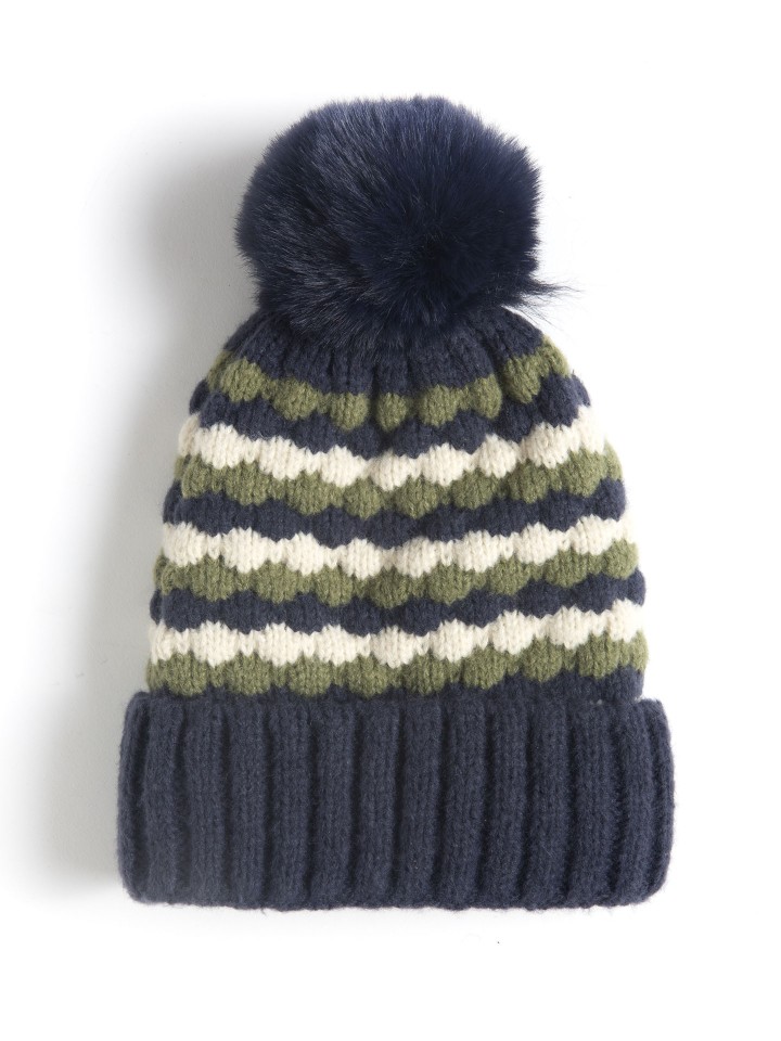 Gorro em Malha com Pompom