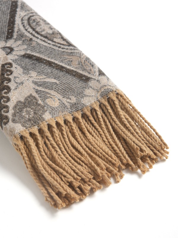 Cachecol com Padrao Geometrico